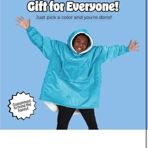 The Comfy Junior Cozy Blue Oversized Hoodie Blanket